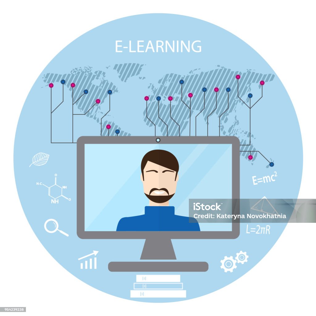 Graphics For Remote Learning Concept Of Remote Learning Elearning School University Illustration ...