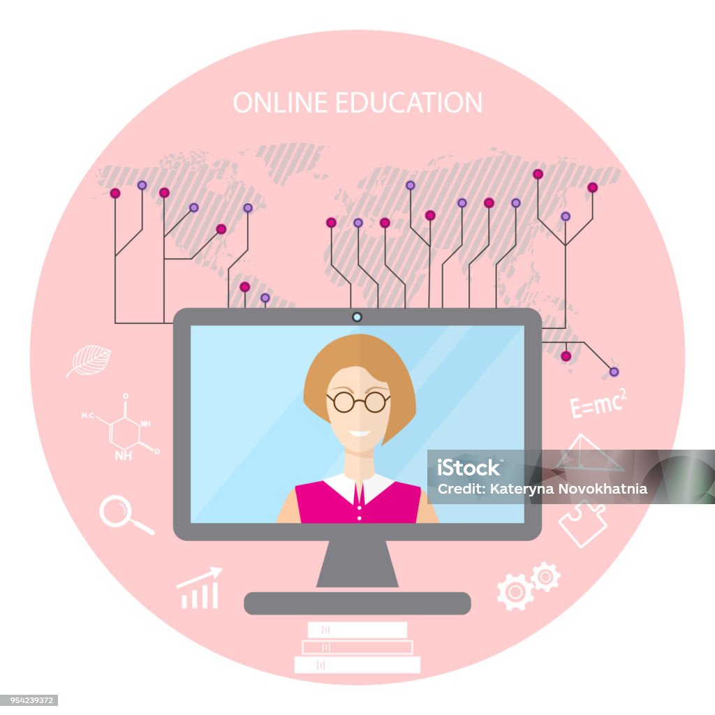 Graphics For Remote Learning Concept Of Remote Learning Elearning School University Illustration ...