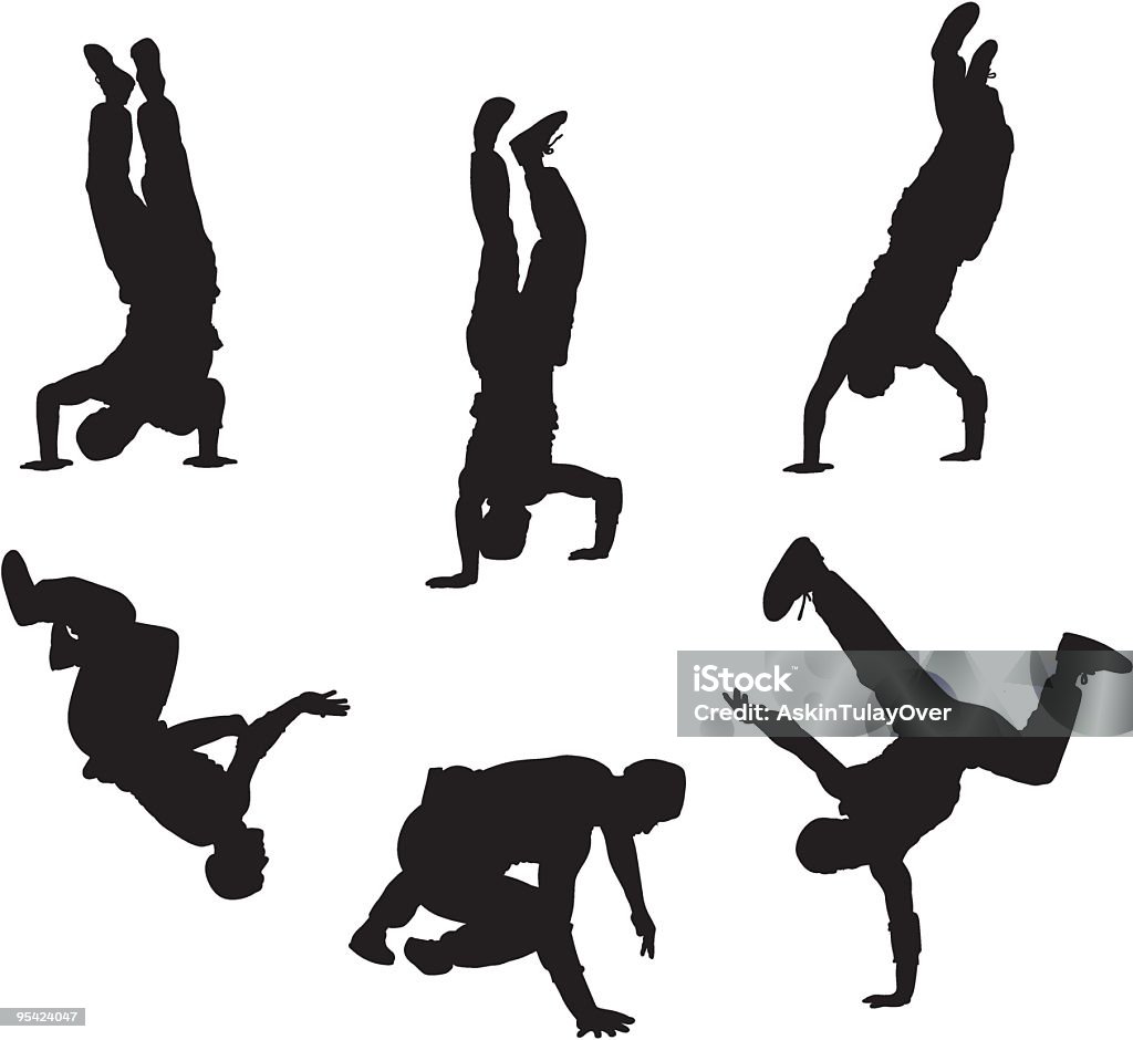 Breakdance - Lizenzfrei Breakdance Vektorgrafik