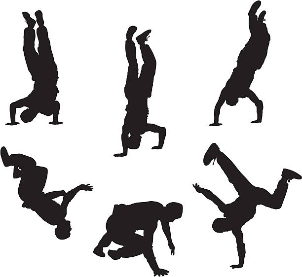 tańczyć breakdance - breakdancing stock illustrations