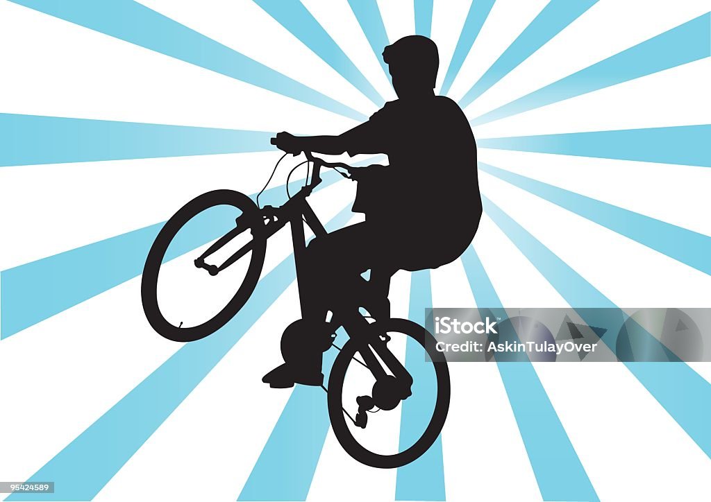 cycliste - clipart vectoriel de Faire du vélo libre de droits