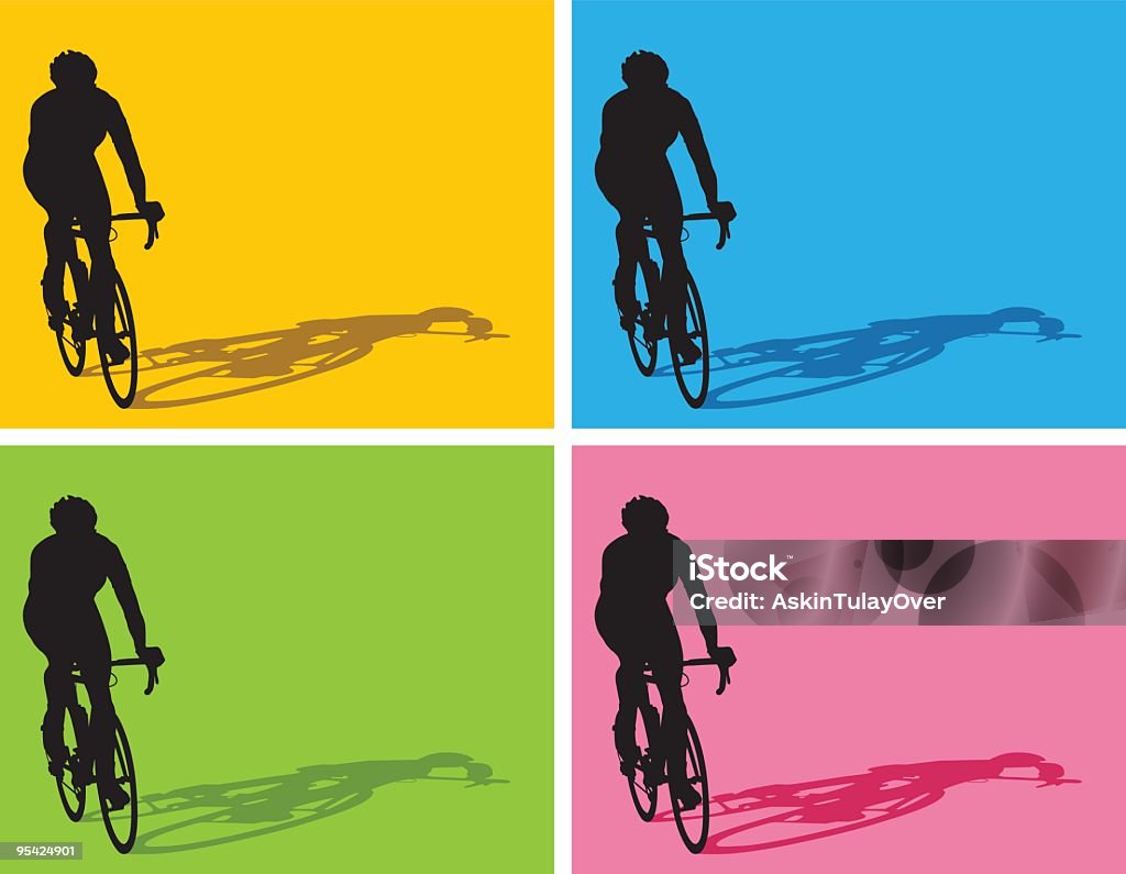 cyclist  Racing Bicycle stock vector