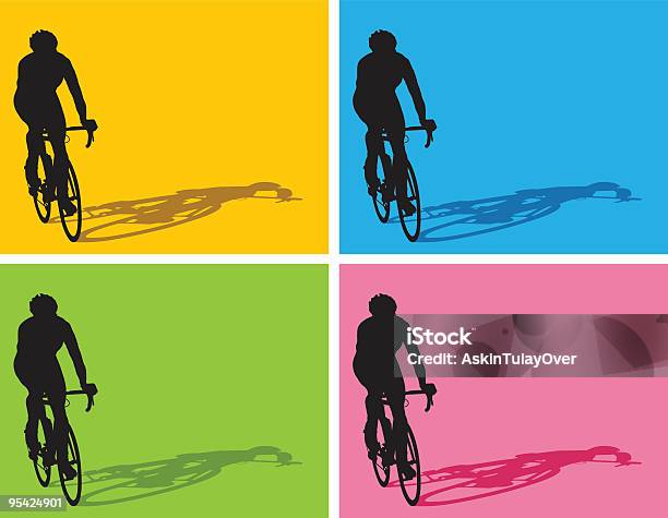 Cyclist Stock Illustration - Download Image Now - Racing Bicycle, Cycling, Adult