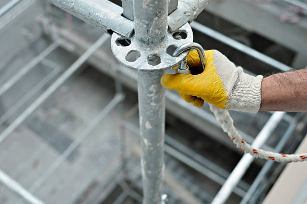safety safety worker. scaffolding stock pictures, royalty-free photos & images