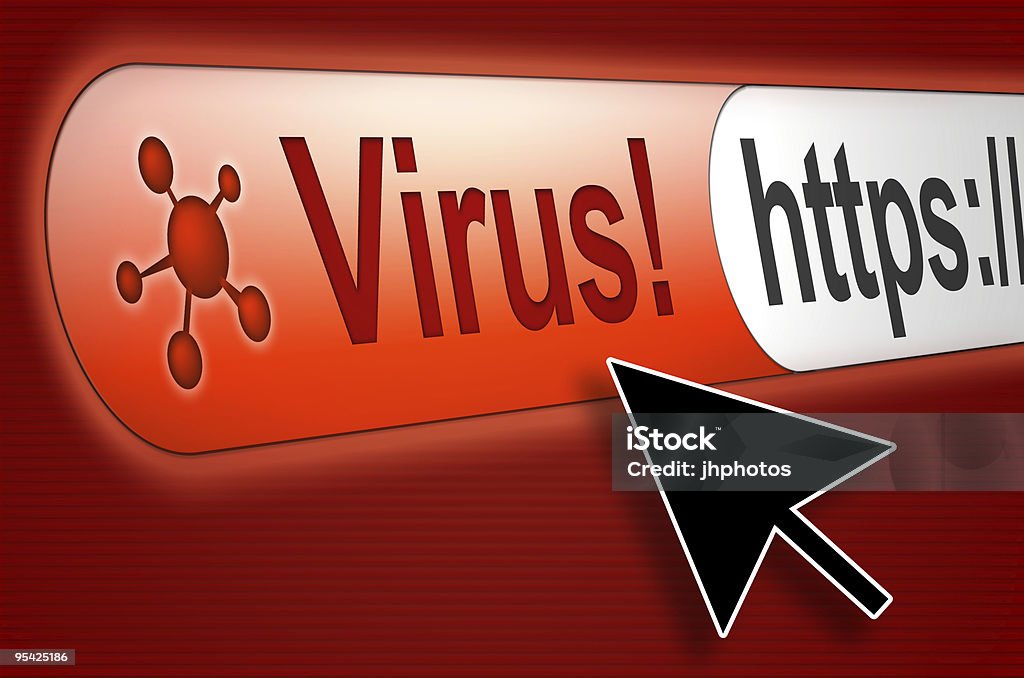 Alerta de vírus da Internet - Royalty-free Agressão Foto de stock
