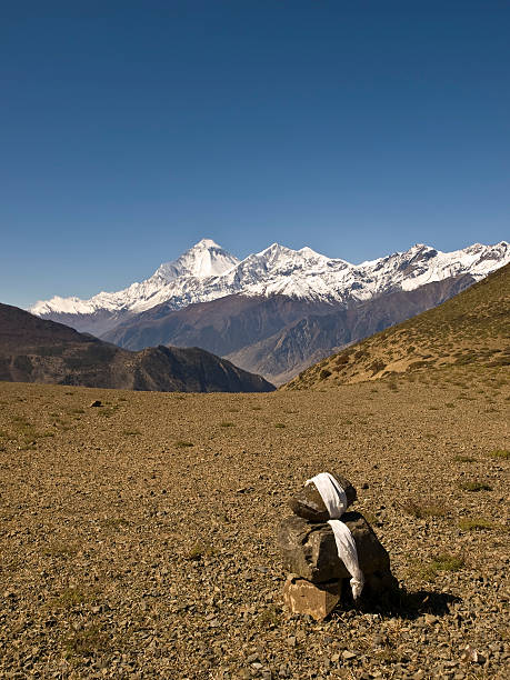 himalaya-trekking - muktinath stock-fotos und bilder