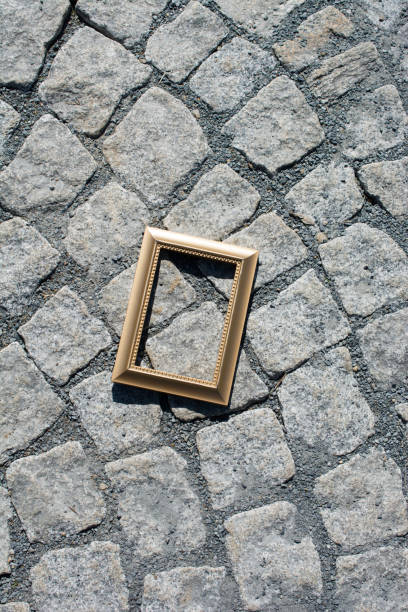 istock Blank wooden picture  frame on  background 954255966