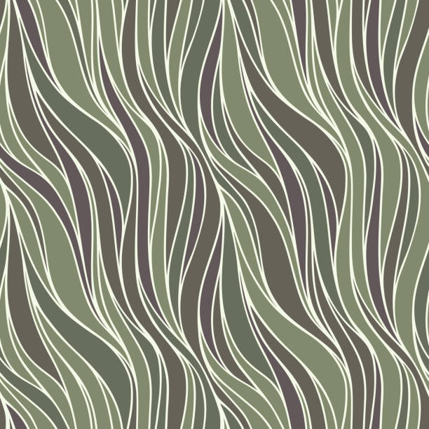 ilustrações, clipart, desenhos animados e ícones de padrão de vetor de primavera sem costura com linhas. - seaweed seamless striped backgrounds