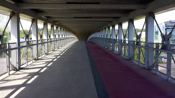 istock Pedestrian and bicycle footbridge 954260982