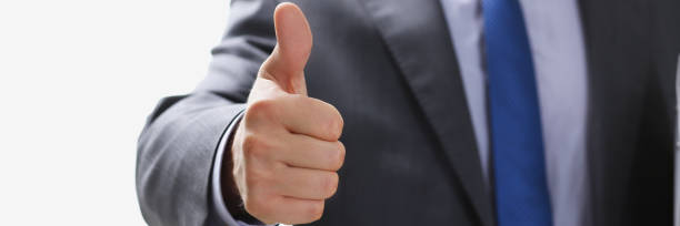 istock Male hand showing OK or confirm sign with 954261318