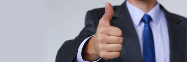 istock Male hand showing OK or confirm sign with 954261382