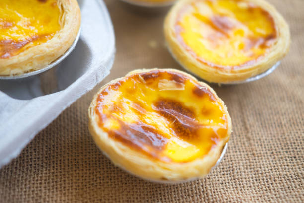 istock Stack of egg tart (Close up), Egg tart custard sweet delicious dessert 954261454
