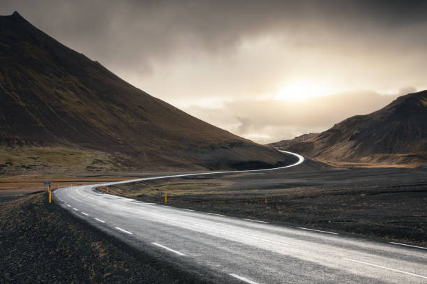 Winding Road In Iceland