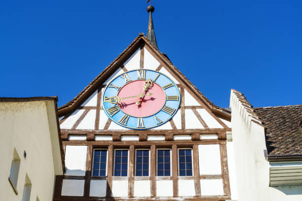 istock Medieval Wall Clock of Untertor (lower gate), Stein am Rhein, Switzerland 954276092