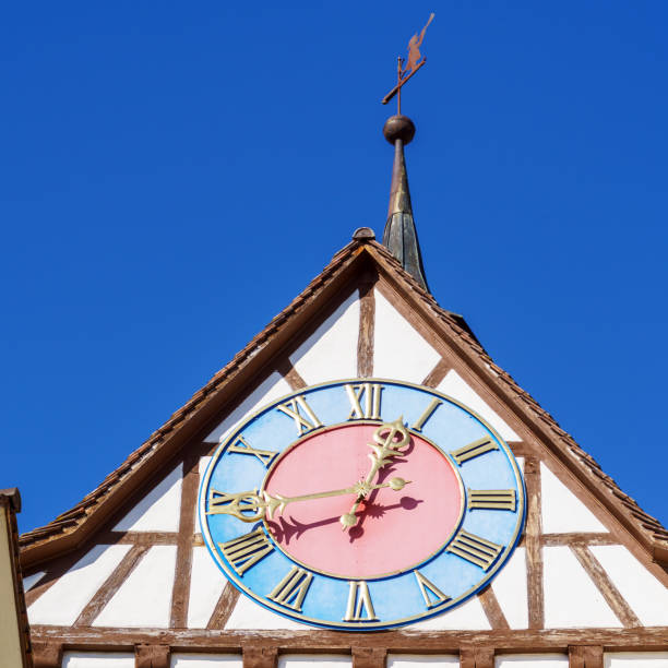 istock Medieval Wall Clock of Untertor (lower gate), Stein am Rhein, Switzerland 954276272