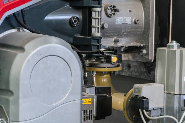 istock Heating plant gas burners motor 954285244