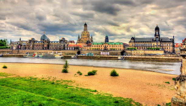istock Dresden on bank of Elbe river 954293828