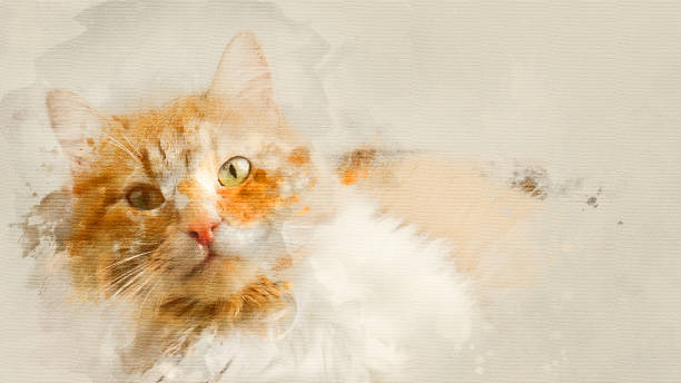 istock Portrait of a red cat with green eyes 954310048