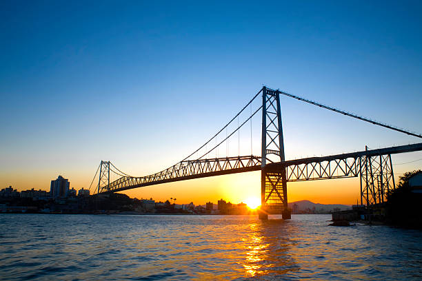 Bridge at Sunset  florianópolis stock pictures, royalty-free photos & images