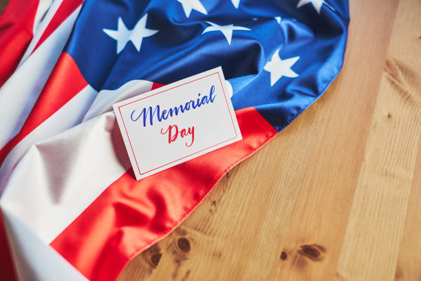 istock Memorial Day arrangement with american flag 954315032