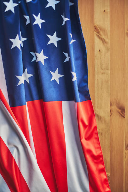 istock Memorial Day arrangement with american flag 954315104