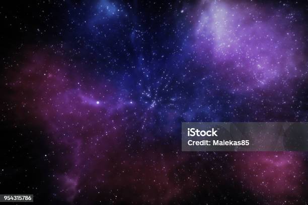 Estrellas Y Nebulosas En El Universo Foto de stock y más banco de imágenes de Espacio exterior - Espacio exterior, Galaxia, Estrella