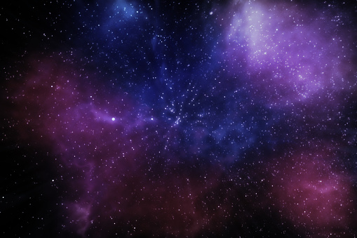 3D illustration - Stars and nebulae in the universe.
