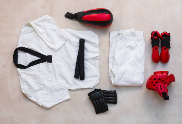 istock white kimono for practicing martial arts, karate, taekwondo 954316068