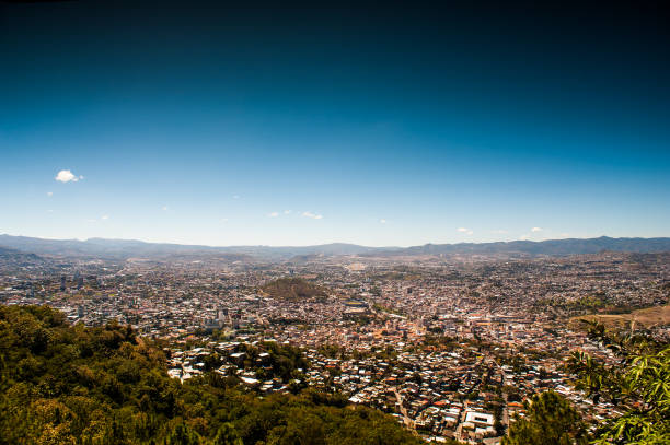 Tegucigalpa, Honduras Arial View of Tegucigalpa Honduras hondurian flag stock pictures, royalty-free photos & images