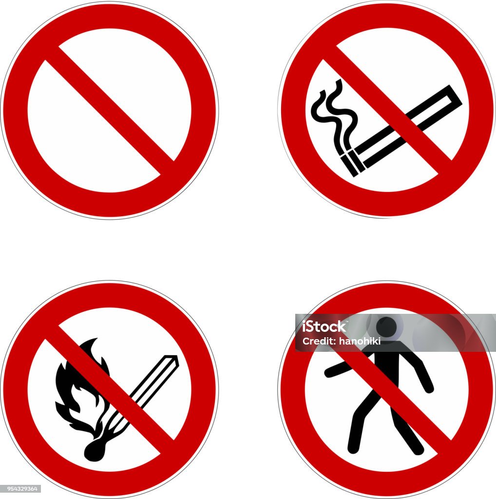 no smoking, prohibition sign, icon set , vector No Smoking Sign stock vector