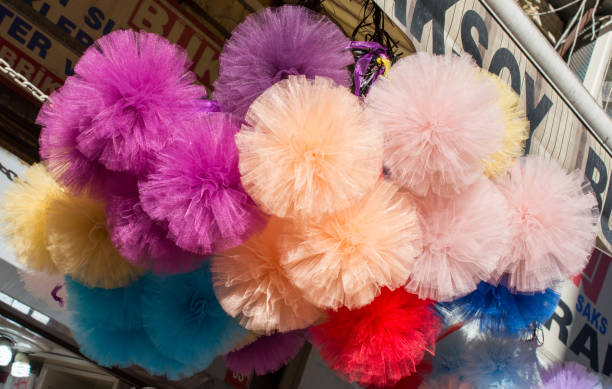 istock Set of colorful  pompoms in the bazaar 954330646