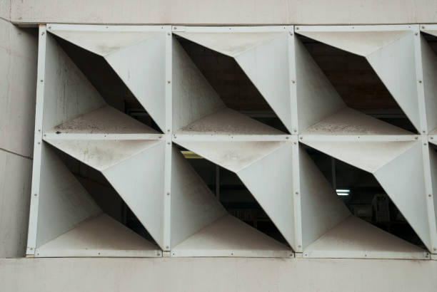 closeup shot of retro concrete wall pattern windows
