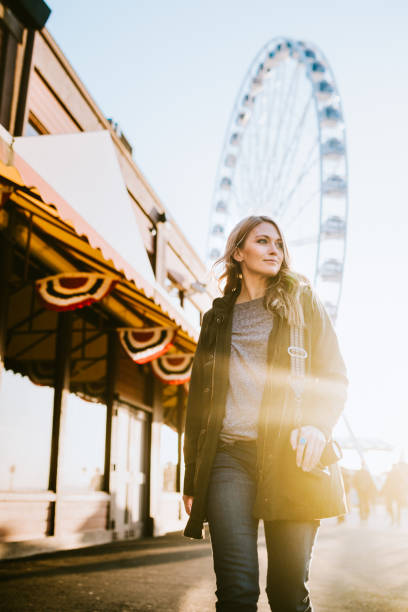 Female Film Photographer Explores Seattle Waterfront