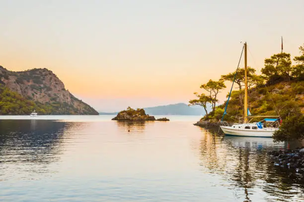 Photo of Boat in Aegean Sea. Bodrum Mugla, Turkey