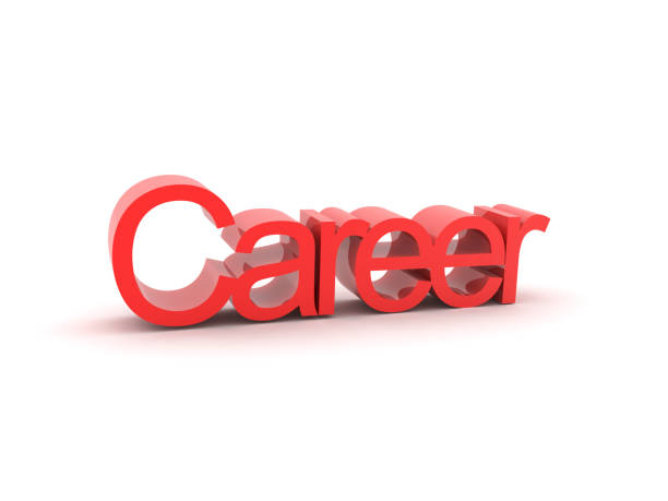 istock 3D illustration of red Career text 954339312