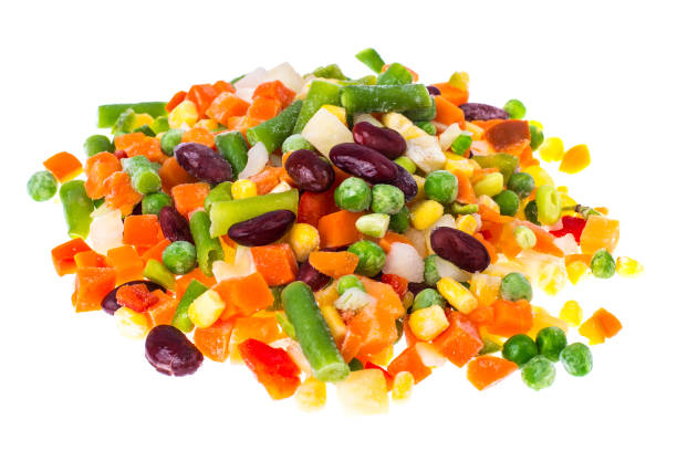 istock Mix of vegetables with red beans frozen 954343136