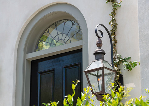 Beautiful old fashioned gas light in the historic downtown of Charleston, South Carolina.