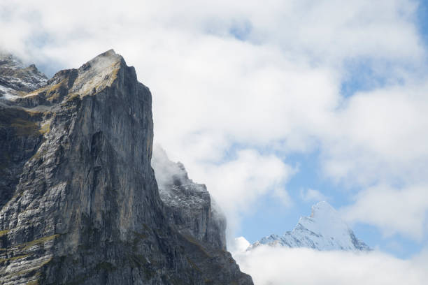 деталь лица маттенберга и шрекхорна - switzerland european alps schreckhorn horizontal стоковые фото и изображения