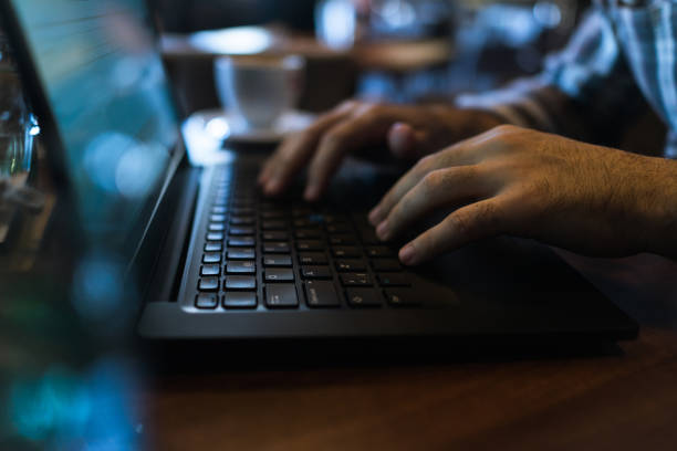istock Working on laptop in a coffee shop 954353524