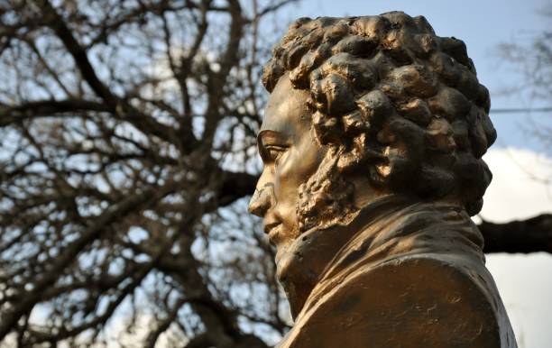 istock park monument sculpture writer Pushkin poet 954356808