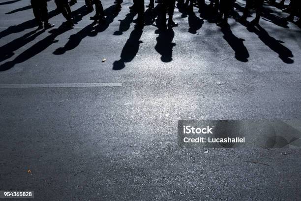 Silhouette Of Marching Soldiers Stock Photo - Download Image Now - 4x4, Adult, Adults Only
