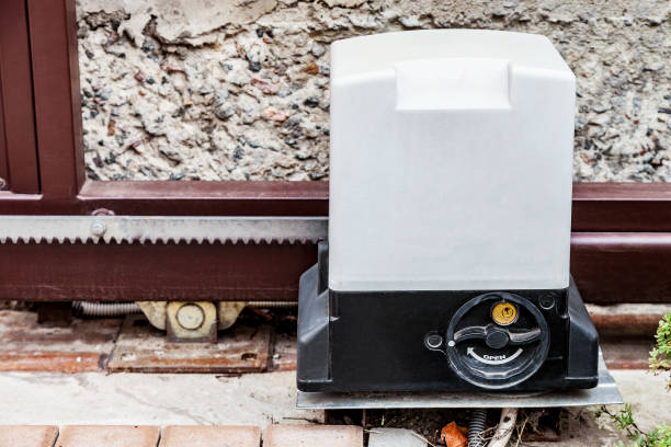 istock Gate motor. Parts of Sliding Gate system 954371214