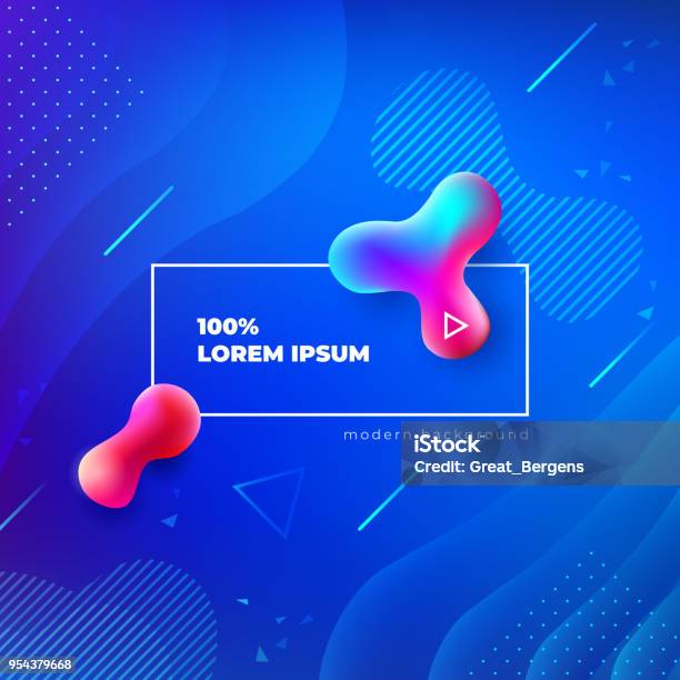 Liquid Color Background Design Fluid Gradient Shapes Composition Futuristic Design Posters Eps10 Vector Stock Illustration - Download Image Now