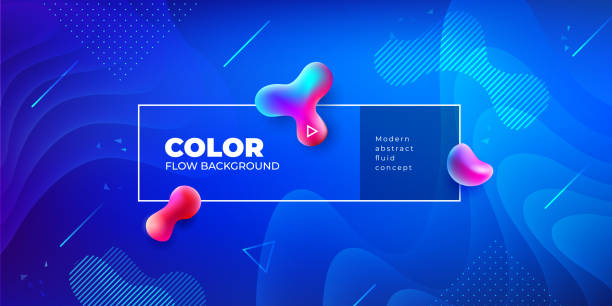 Liquid color background design. Fluid gradient shapes composition. Futuristic design posters. Eps10 vector. Liquid color background design. Fluid gradient shapes composition. Futuristic design posters. Eps10 vector fun blue pattern stock illustrations