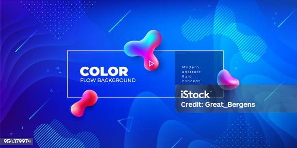 Liquid Color Background Design Fluid Gradient Shapes Composition Futuristic Design Posters Eps10 Vector Stock Illustration - Download Image Now