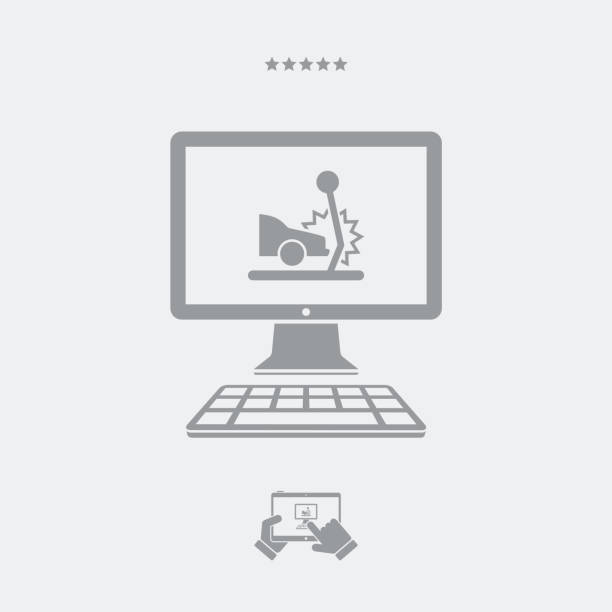 Car crash - Web assistance service Flat and isolated vector eps illustration icon with minimal and modern design succor stock illustrations