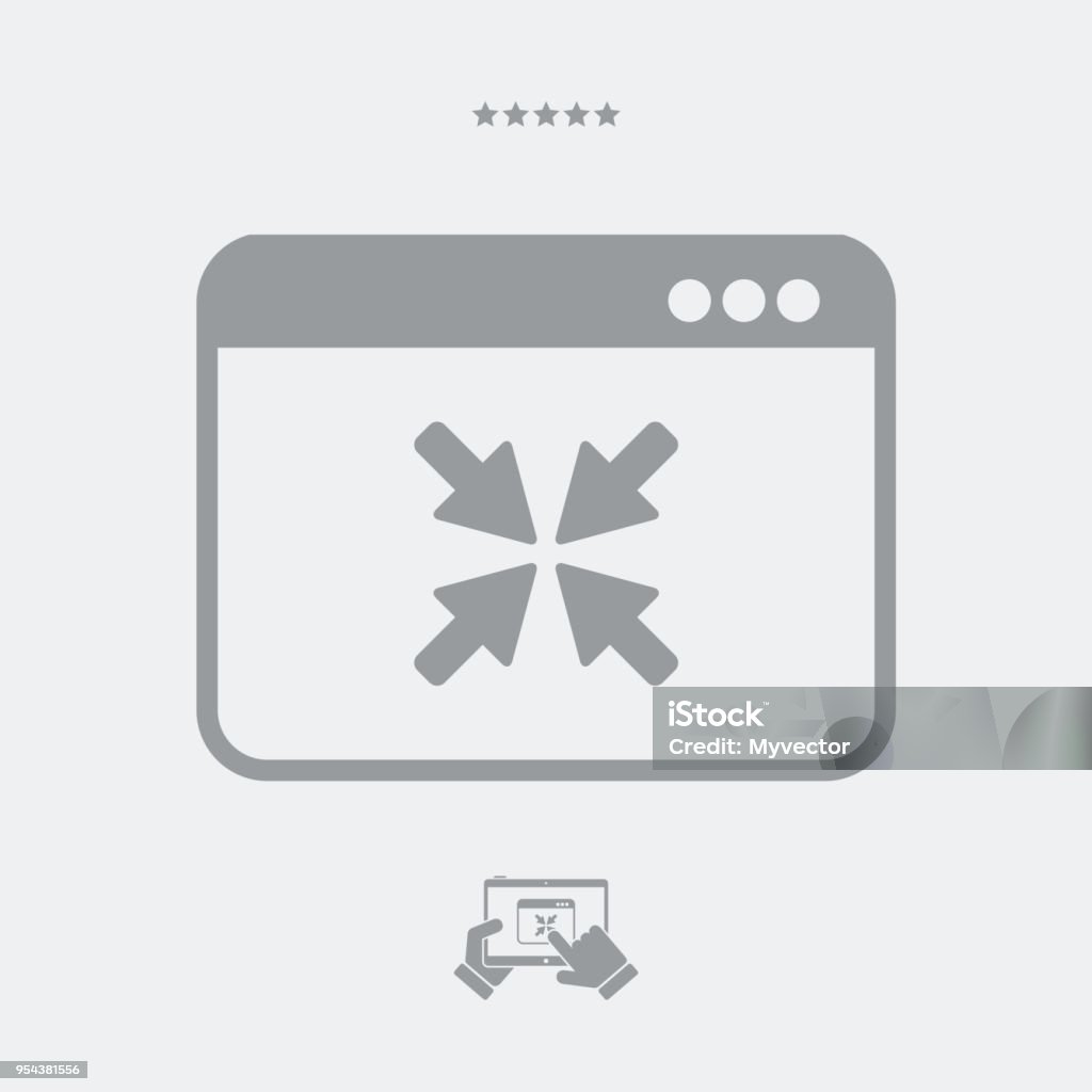Minimize Computer Window Stock Illustration - Download Image Now ...