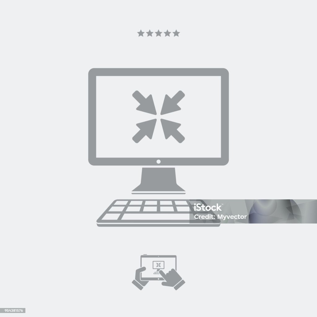 Minimize Computer Window Cartoon Minimize Computer Window Stock Illustration - Download Image Now ...