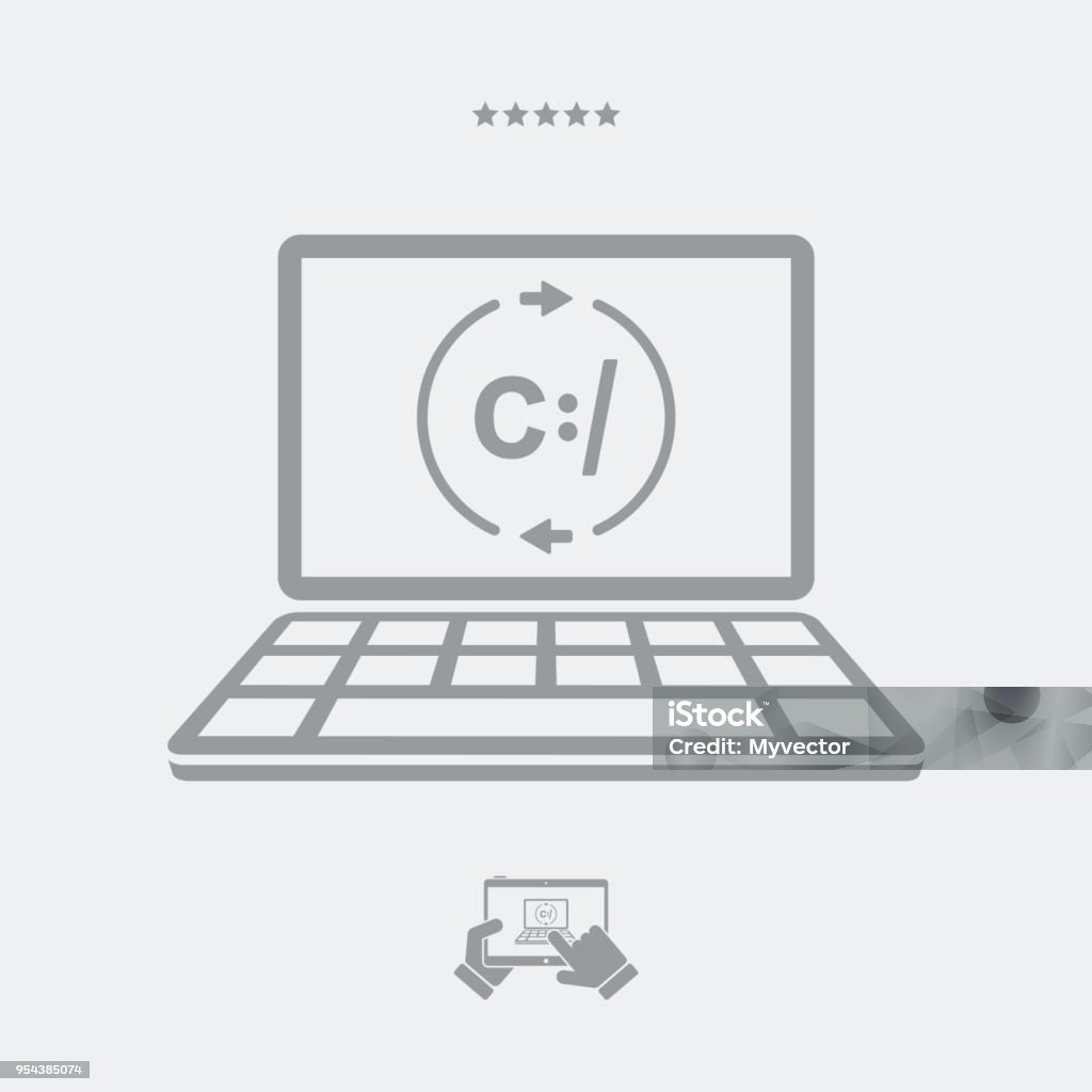 Dos Computer Processing Stock Illustration - Download Image Now ...