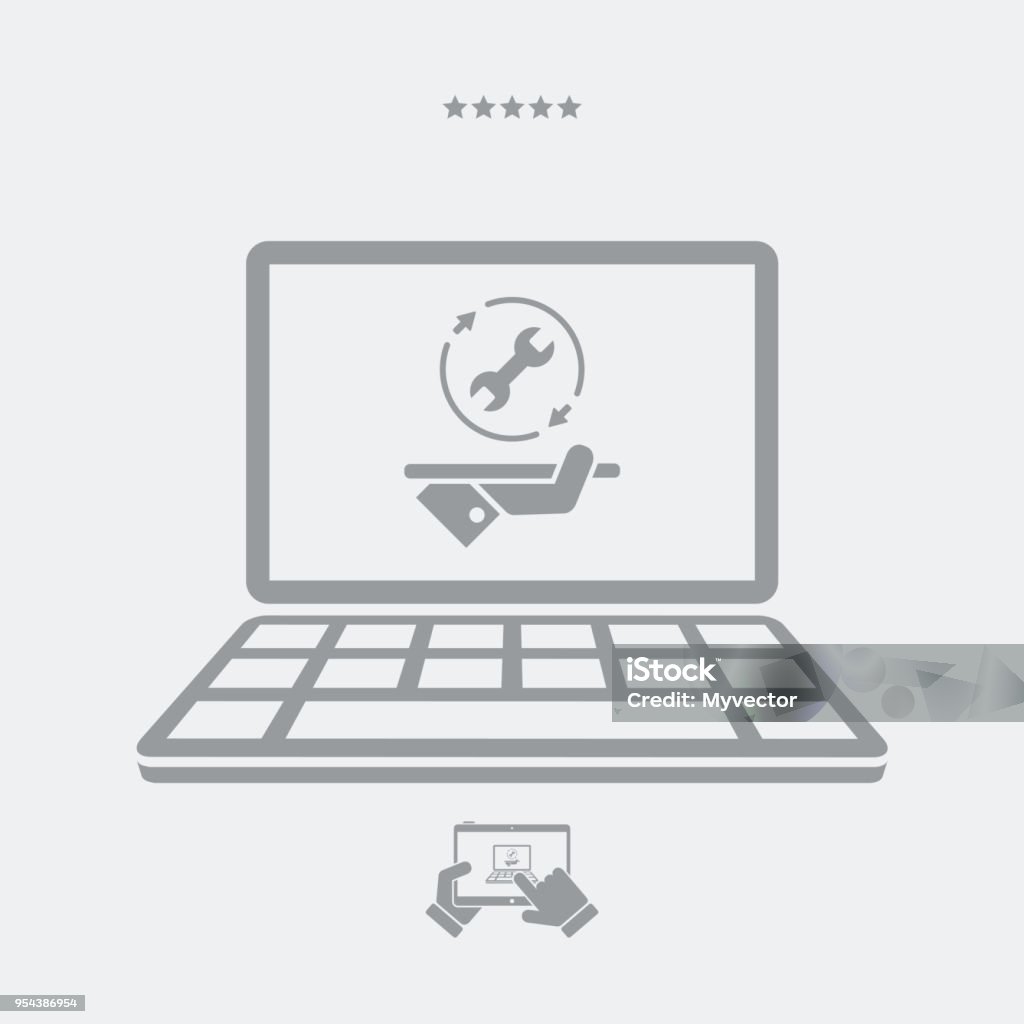 Computer Assistance Sign Steady Computer Assistance Services Stock Illustration - Download Image ...